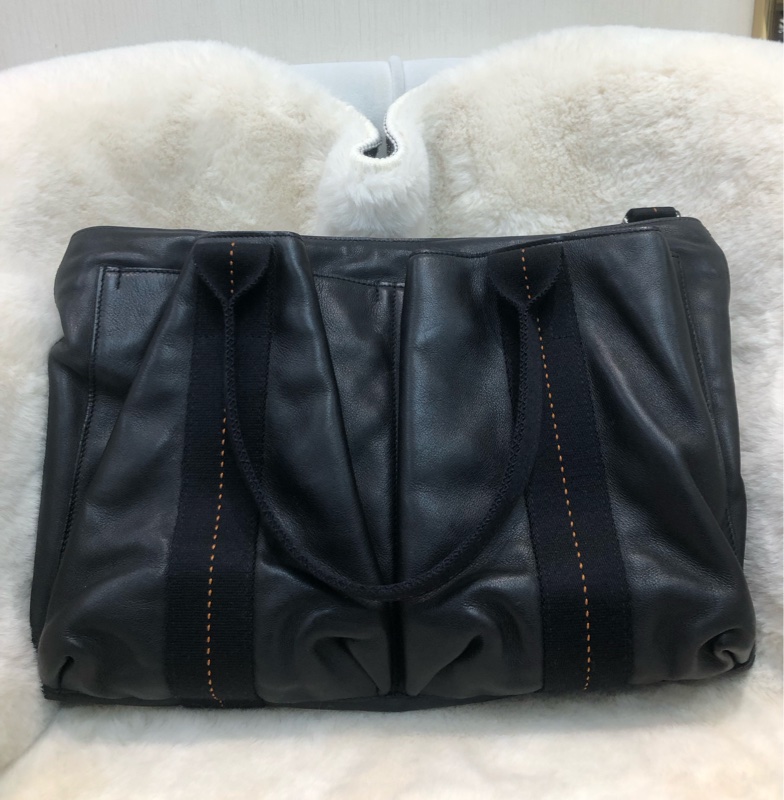 Hermes 2way 橙色線牛皮Tote XB334-0