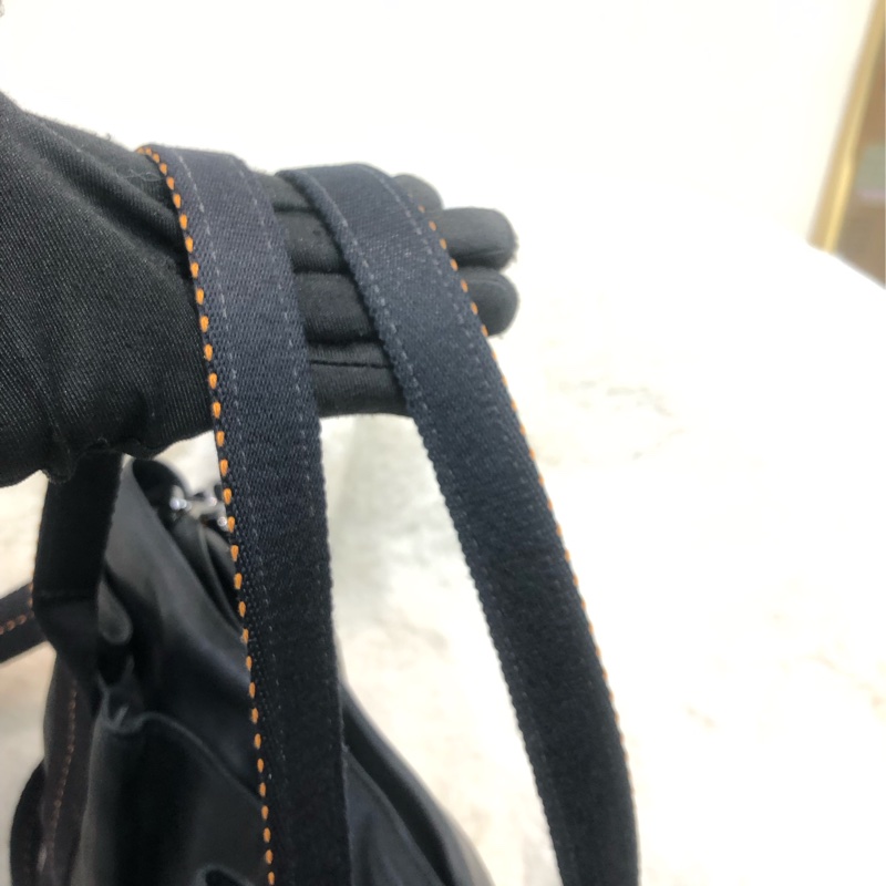 Hermes 2way 橙色線牛皮Tote XB334-8