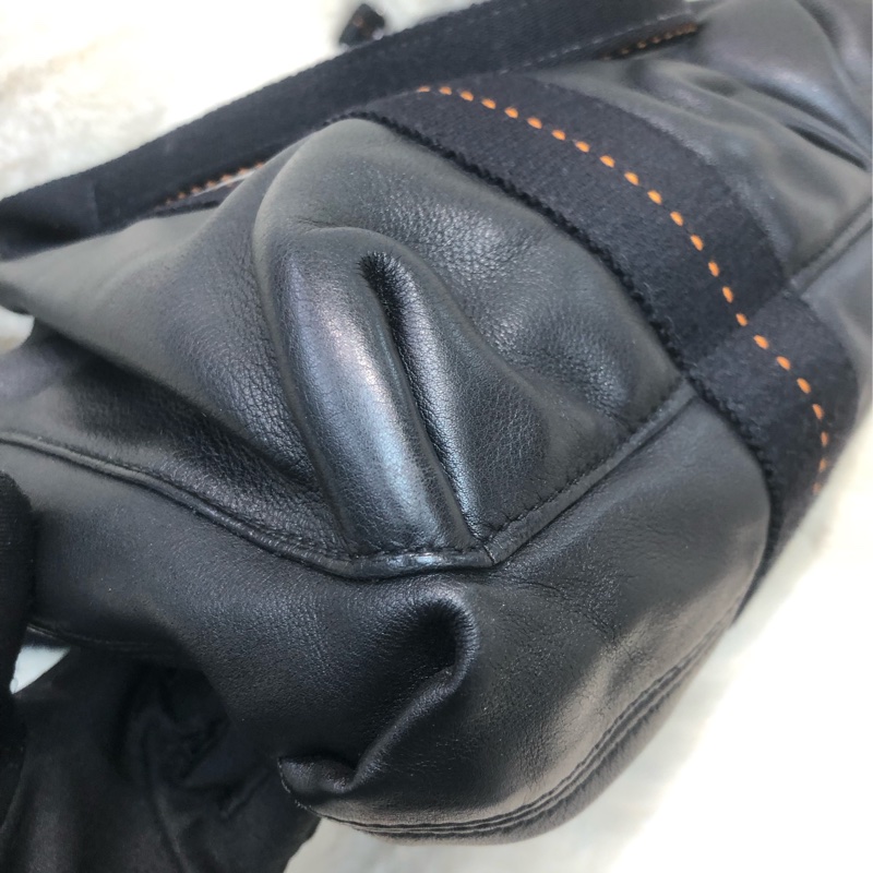 Hermes 2way 橙色線牛皮Tote XB334-11