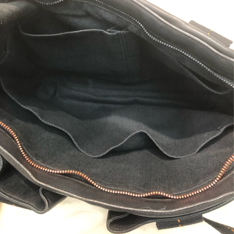 Hermes 2way 橙色線牛皮Tote XB334-14