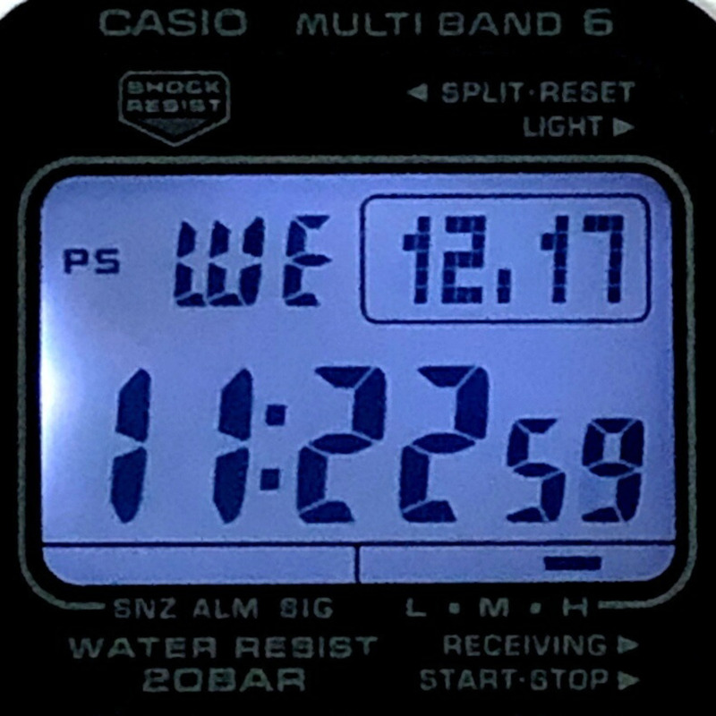 卡西歐 G-SHOCK GW-5000HS-7 手錶，具備電波太陽能、多頻段（6局電波）、金屬錶殼、LED 背光、生物質塑膠材質、旋入式後蓋和 DLC 塗層，白色錶盤，預計 2025 年 2 月發售，Mikunigaoka 店有售。-8