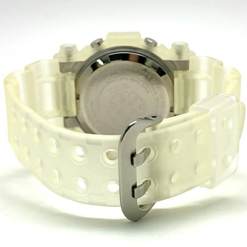 Casio G-SHOCK 手錶 DW-8201WC-7T FROGMAN WCCS 蛙人系列 白色鏤空鈦金屬錶殼 三重蝠鱝 EL 世界珊瑚礁保護協會 1998 年 6 月發售 Mikunigaoka 商店-5