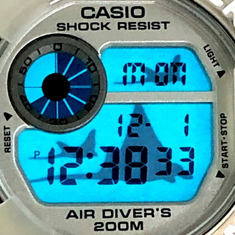 Casio G-SHOCK 手錶 DW-8201WC-7T FROGMAN WCCS 蛙人系列 白色鏤空鈦金屬錶殼 三重蝠鱝 EL 世界珊瑚礁保護協會 1998 年 6 月發售 Mikunigaoka 商店-8