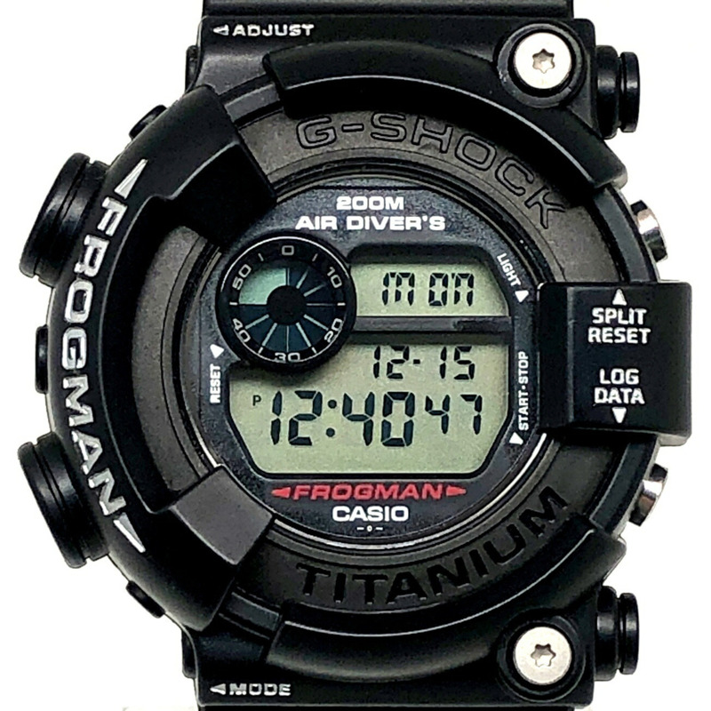 卡西歐 G-SHOCK DW-8200Z-1T 蛙人系列黑色鈦金屬錶殼潛水蛙腕錶，1997 年 10 月發售，Mikunigaoka 專賣店-0