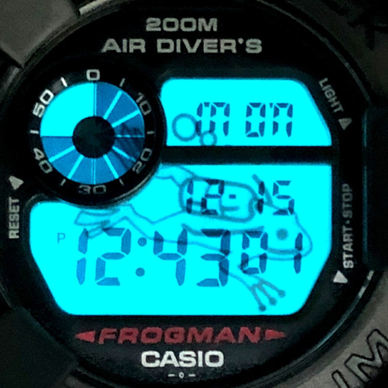 卡西歐 G-SHOCK DW-8200Z-1T 蛙人系列黑色鈦金屬錶殼潛水蛙腕錶，1997 年 10 月發售，Mikunigaoka 專賣店-8