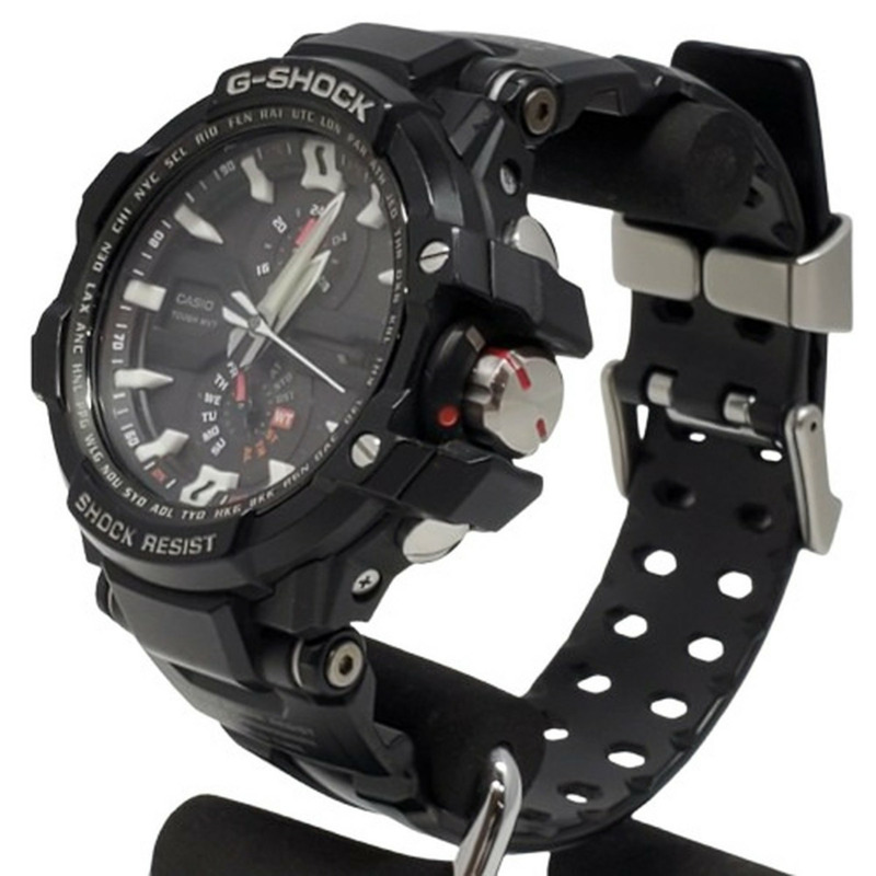 卡西歐 G-SHOCK GW-A1000-1A 模擬強韌太陽能電波天際座艙 GRAVITYMASTER 黑色 Kaizuka 商店-1