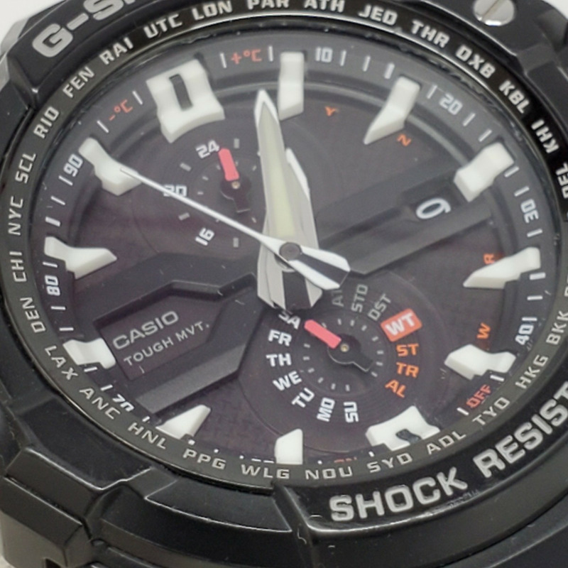卡西歐 G-SHOCK GW-A1000-1A 模擬強韌太陽能電波天際座艙 GRAVITYMASTER 黑色 Kaizuka 商店-6