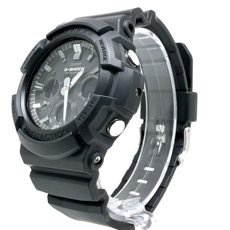 卡西歐 G-SHOCK 手錶 GAW-100B-1A 電波太陽能強韌型多頻段 6 區雙 LED 照明指針/數位雙顯大錶盤金屬錶圈黑色 2017 年 8 月發售 Mikunigaoka 商店-2
