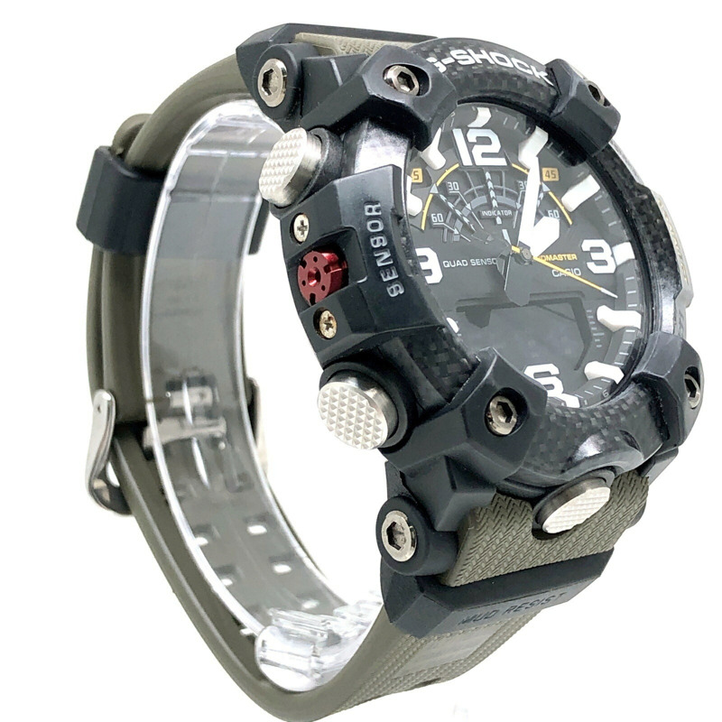 卡西歐 G-SHOCK 手錶 GG-B100-1A3 MUDMASTER 雙 LED 照明 四重感應器 碳纖維核心防護結構 行動連接 防泥 黑色 x 卡其色 Mikunigaoka 店-1