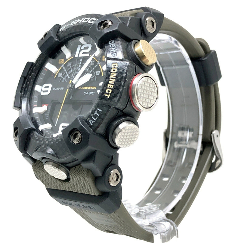 卡西歐 G-SHOCK 手錶 GG-B100-1A3 MUDMASTER 雙 LED 照明 四重感應器 碳纖維核心防護結構 行動連接 防泥 黑色 x 卡其色 Mikunigaoka 店-2