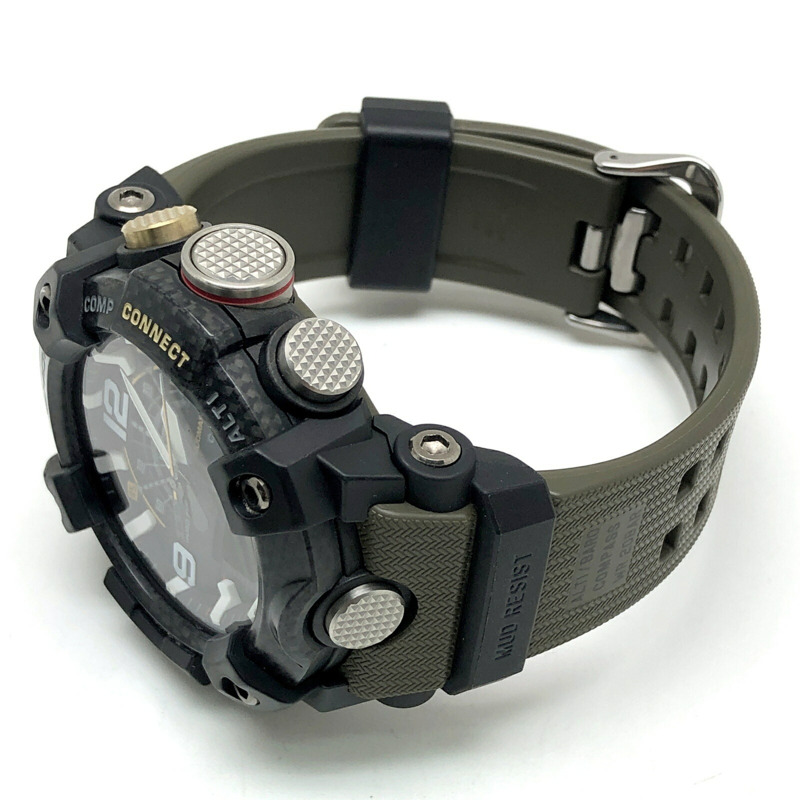 卡西歐 G-SHOCK 手錶 GG-B100-1A3 MUDMASTER 雙 LED 照明 四重感應器 碳纖維核心防護結構 行動連接 防泥 黑色 x 卡其色 Mikunigaoka 店-4