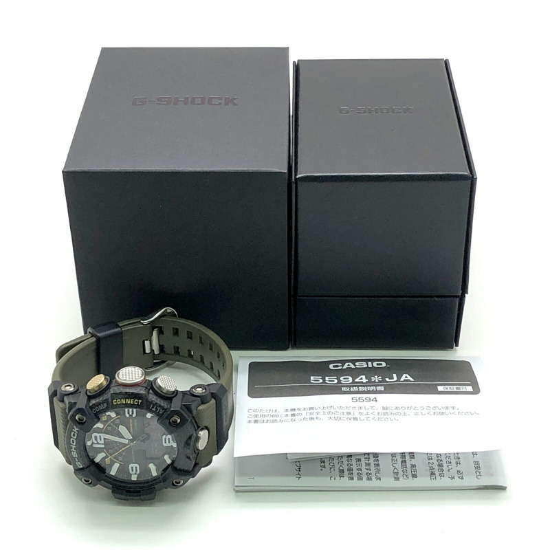 卡西歐 G-SHOCK 手錶 GG-B100-1A3 MUDMASTER 雙 LED 照明 四重感應器 碳纖維核心防護結構 行動連接 防泥 黑色 x 卡其色 Mikunigaoka 店-9