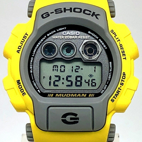 卡西歐 G-SHOCK 手錶 DW-8400Y-9T 泥人男士款 黃色 防泥防塵結構 1998 年 3 月發售 三國丘店