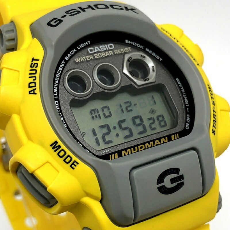 卡西歐 G-SHOCK 手錶 DW-8400Y-9T 泥人男士款 黃色 防泥防塵結構 1998 年 3 月發售 三國丘店-3