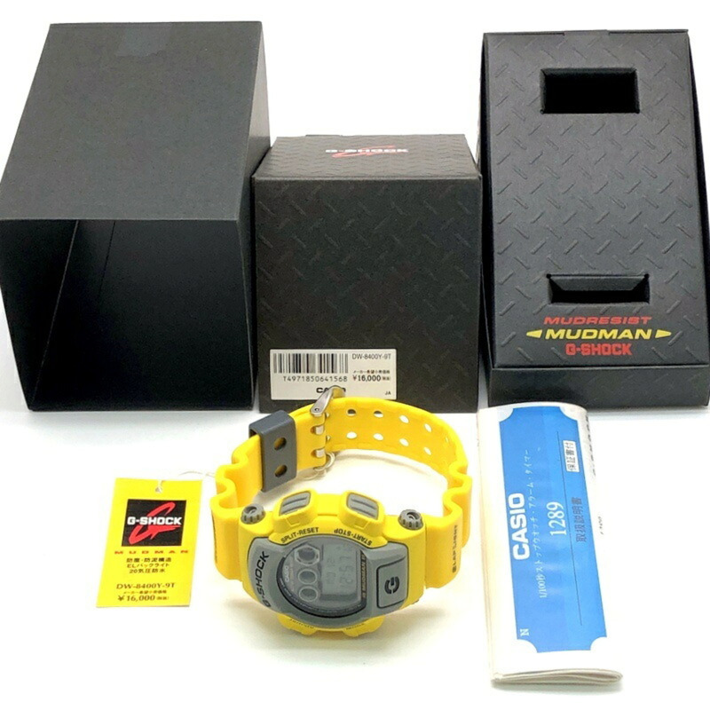 卡西歐 G-SHOCK 手錶 DW-8400Y-9T 泥人男士款 黃色 防泥防塵結構 1998 年 3 月發售 三國丘店-9