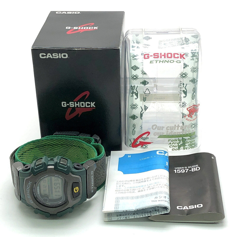 卡西歐 G-SHOCK 手錶 DW-004E-3BT ETHNO・G Folktale-mix Ethno G Inca Empire Puma EL 背光綠 1998 年 8 月在 Mikunigaoka 商店發售-9