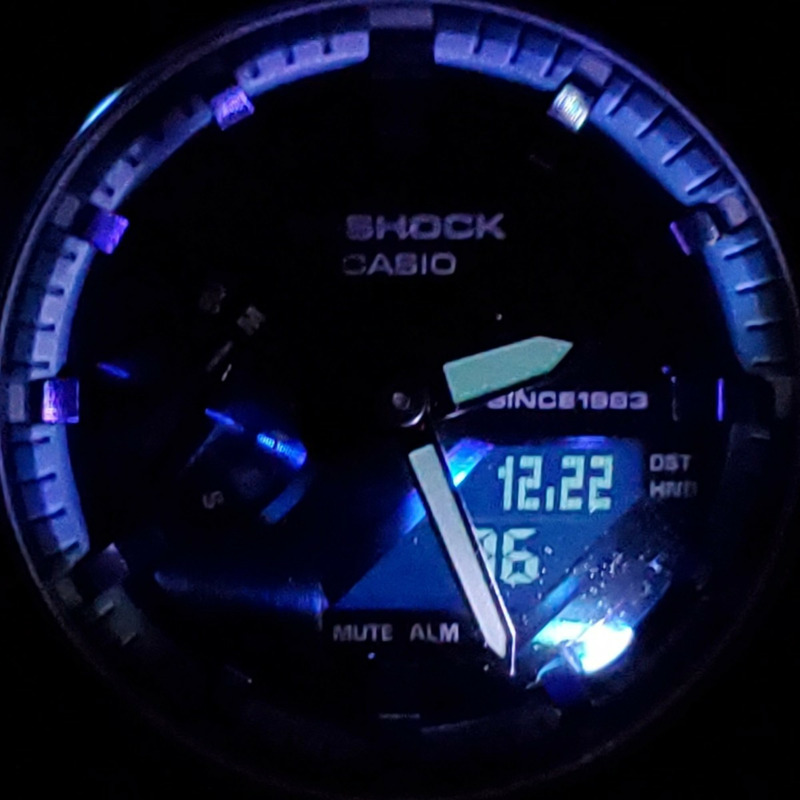 卡西歐 G-SHOCK 手錶 GM-2140GEM-2A 40週年紀念版 冒險家之石紀念款 卡西歐橡木八角形錶殼 金屬錶帶 藍色指針/數位雙顯 2023年1月發售 海塚店-6