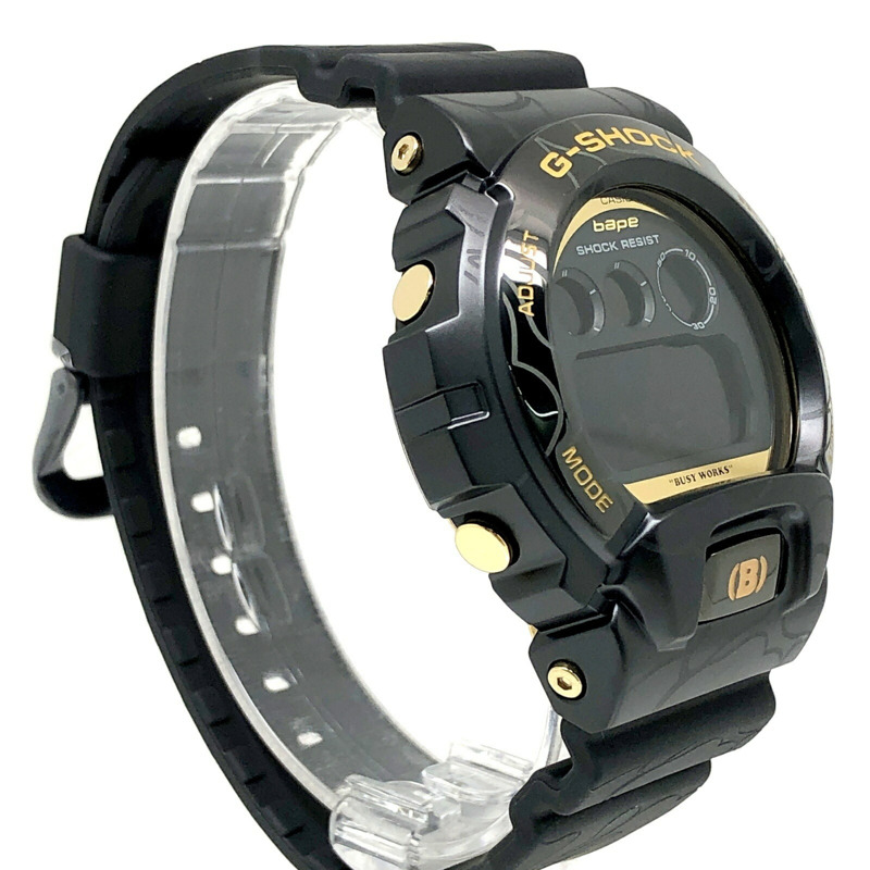 卡西歐 G-SHOCK 手錶 GM-6900BAPE-1 BAPE 30週年紀念版獨家款 A週年紀念款 金屬錶圈 黑色迷彩 2023年11月發售 Mikunigaoka 店鋪-1