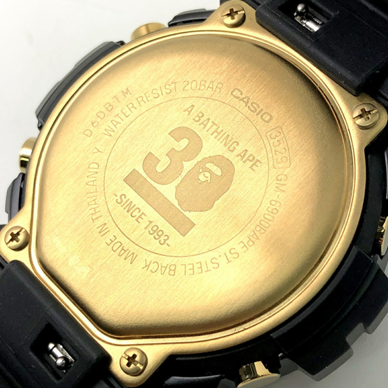 卡西歐 G-SHOCK 手錶 GM-6900BAPE-1 BAPE 30週年紀念版獨家款 A週年紀念款 金屬錶圈 黑色迷彩 2023年11月發售 Mikunigaoka 店鋪-7