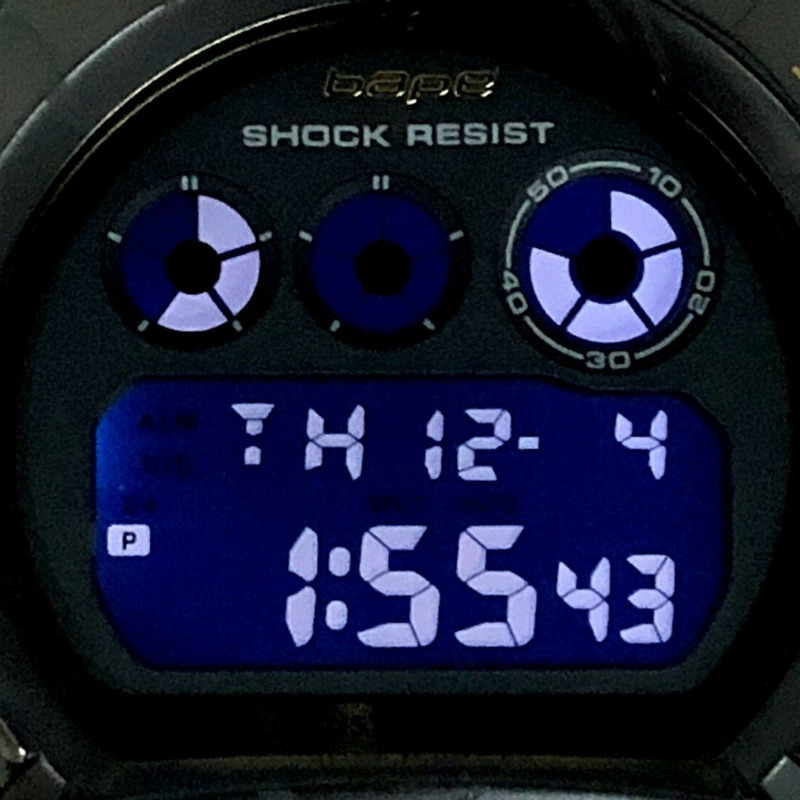 卡西歐 G-SHOCK 手錶 GM-6900BAPE-1 BAPE 30週年紀念版獨家款 A週年紀念款 金屬錶圈 黑色迷彩 2023年11月發售 Mikunigaoka 店鋪-8