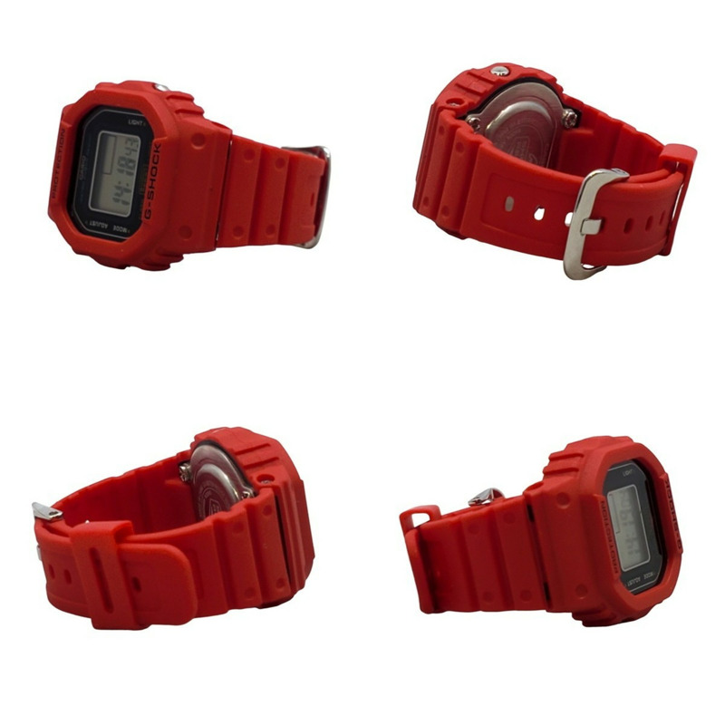 卡西歐 G-SHOCK DWN-5600-4JR 奈米錶帶方形數字 5600 系列石英紅色手錶，2025 年 11 月發售，Kaizuka 商店有售。-4