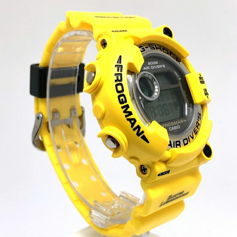 卡西歐 G-SHOCK 手錶 DW-8250Y-9T 蛙人系列 黃色款 蛙人系列 黃色款 不鏽鋼錶殼 潛水蛙 EL 錶盤 1998年3月發售 三國丘店-1