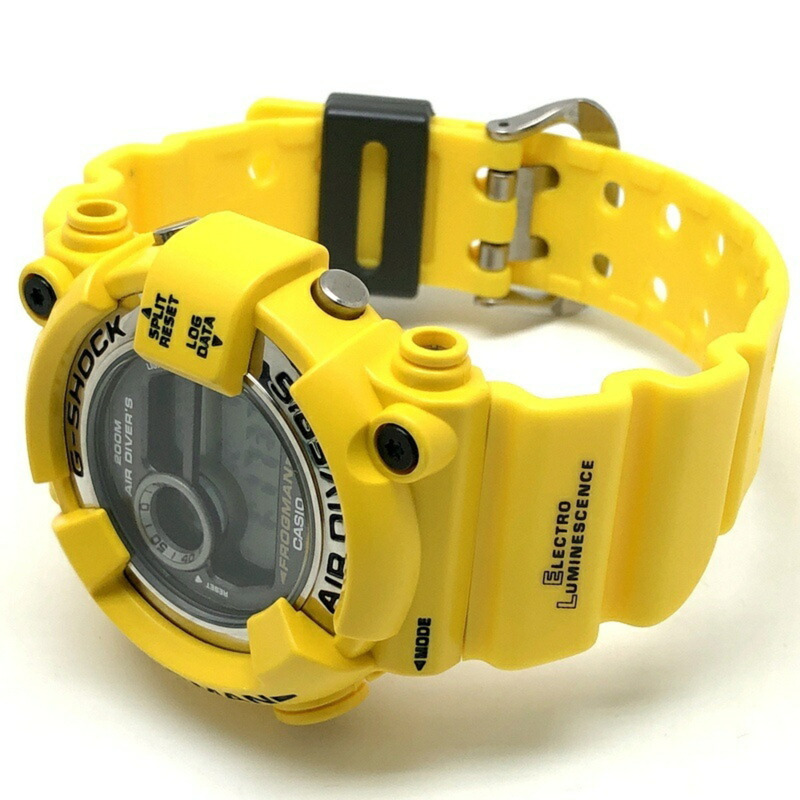 卡西歐 G-SHOCK 手錶 DW-8250Y-9T 蛙人系列 黃色款 蛙人系列 黃色款 不鏽鋼錶殼 潛水蛙 EL 錶盤 1998年3月發售 三國丘店-4