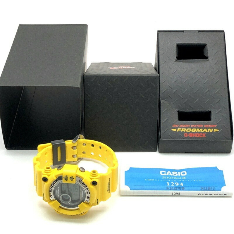 卡西歐 G-SHOCK 手錶 DW-8250Y-9T 蛙人系列 黃色款 蛙人系列 黃色款 不鏽鋼錶殼 潛水蛙 EL 錶盤 1998年3月發售 三國丘店-9