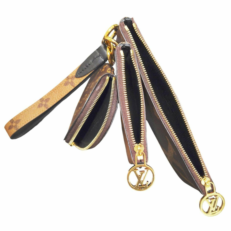 路易威登 Monogram Giant Reverse Pochette Trio M68756 TJ4179 迷你手拿包 棕色 男女款-7