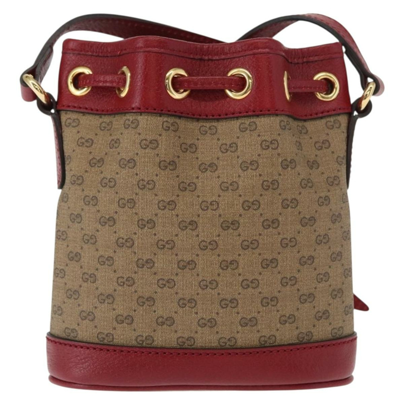 【日本直送】GUCCI Micro GG Supreme哆啦A夢肩包 PVC 米色 金色 647801 正品 161141SM-1