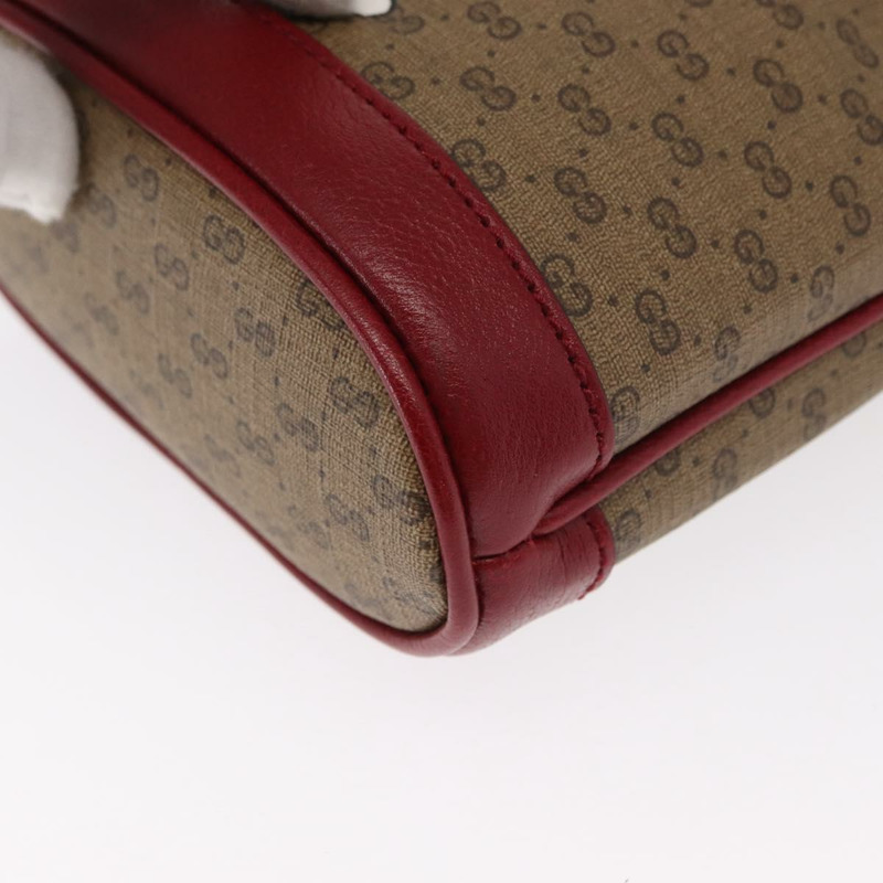 【日本直送】GUCCI Micro GG Supreme哆啦A夢肩包 PVC 米色 金色 647801 正品 161141SM-13