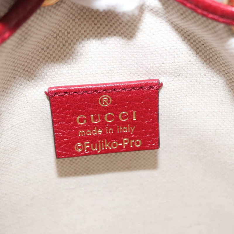 【日本直送】GUCCI Micro GG Supreme哆啦A夢肩包 PVC 米色 金色 647801 正品 161141SM-18
