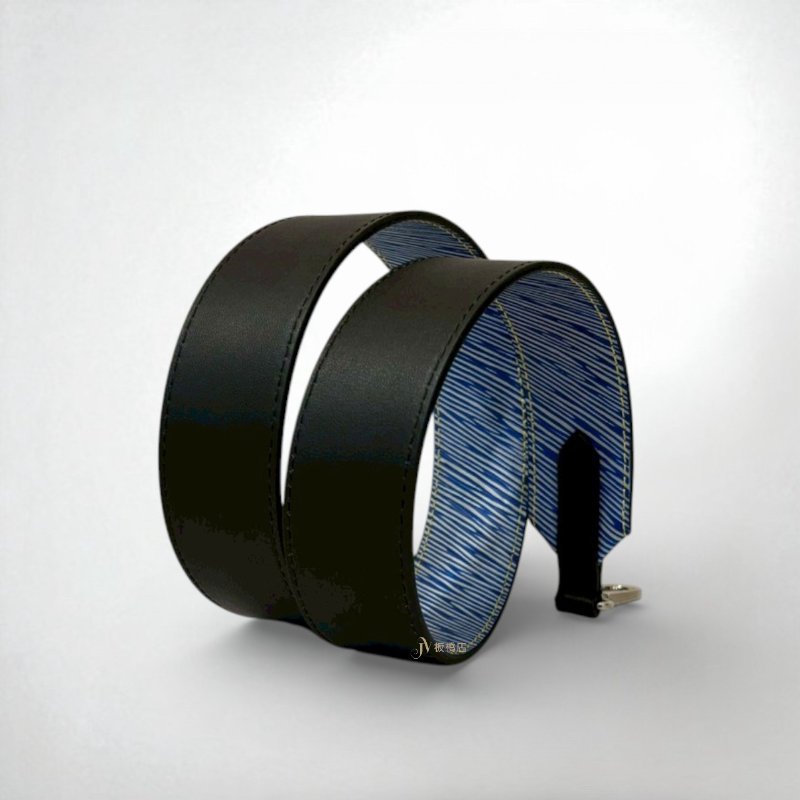 LV配件 黑藍Epi雙面寬背帶J02296-0