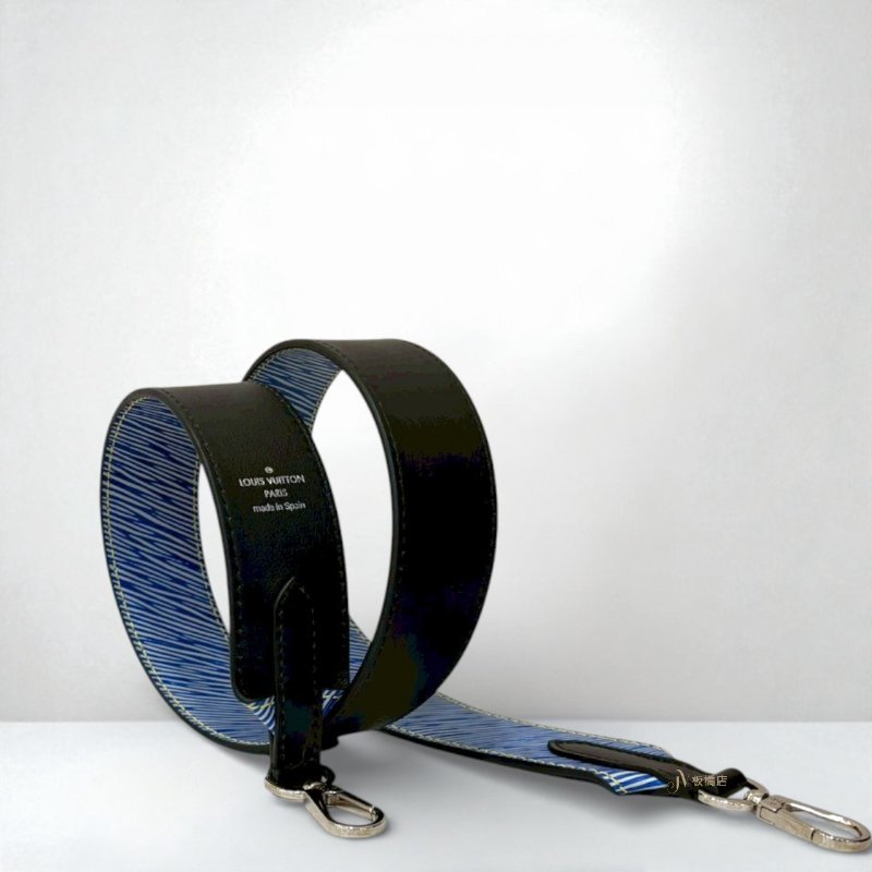 LV配件 黑藍Epi雙面寬背帶J02296-1