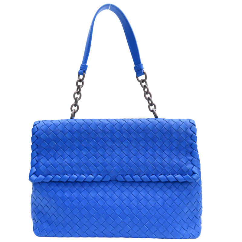 藍色 羊皮編織 肩背包【BOTTEGA VENETA BV 寶緹嘉】-0
