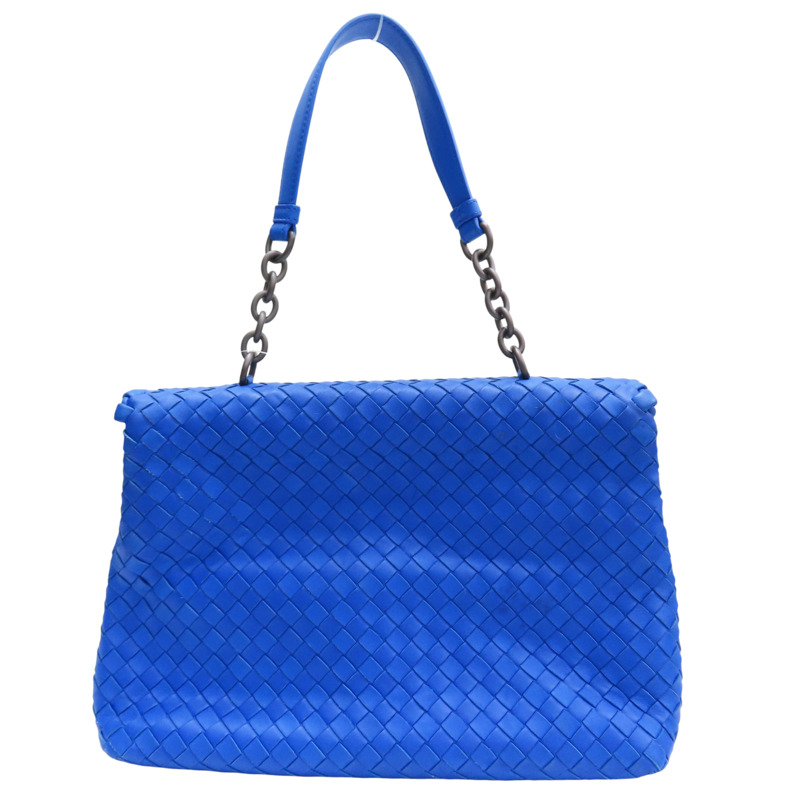 藍色 羊皮編織 肩背包【BOTTEGA VENETA BV 寶緹嘉】-1