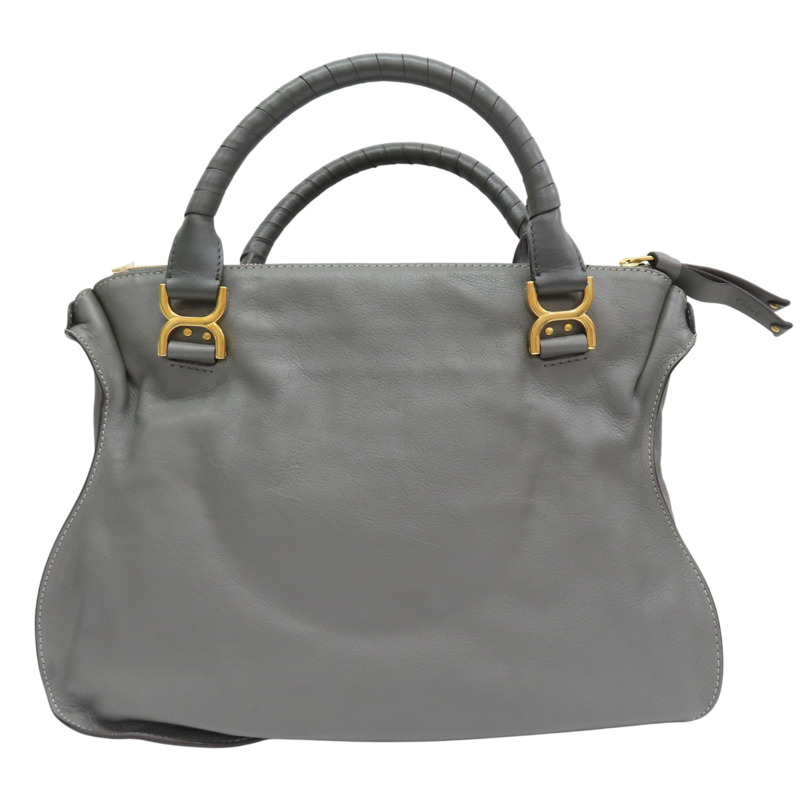 灰色 牛皮 Marcie 肩背包【Chloe 克羅伊】-1