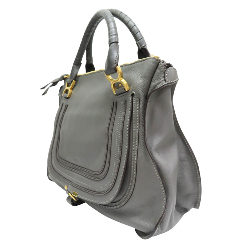 灰色 牛皮 Marcie 肩背包【Chloe 克羅伊】-2