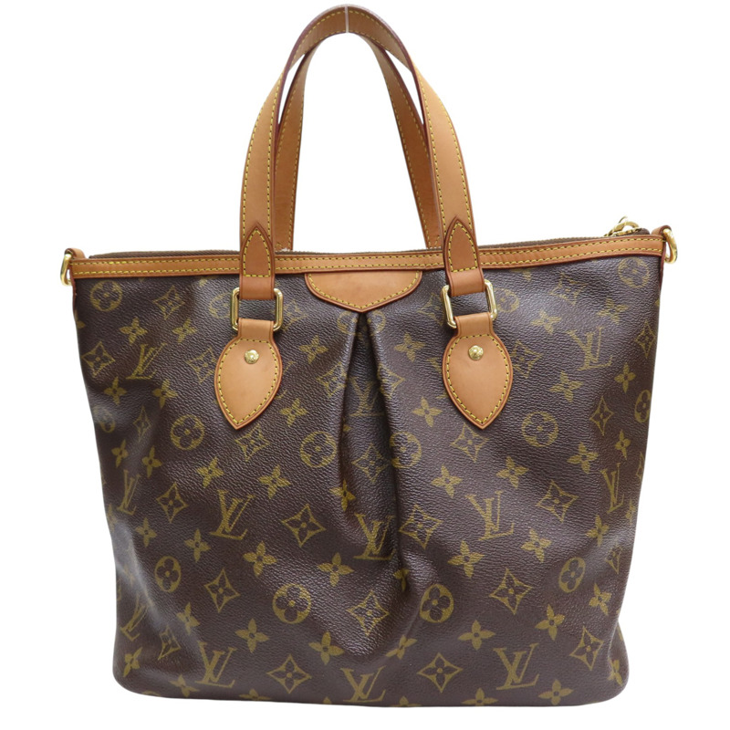 棕色 原花帆布 Palermo PM 兩用包【LOUIS VUITTON LV 路易威登】 M40145-1