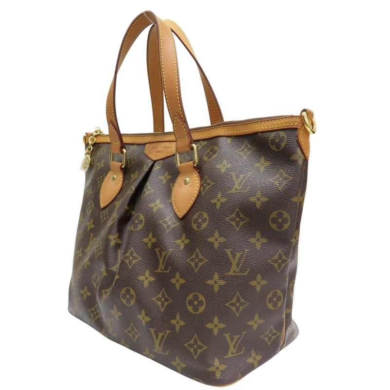 棕色 原花帆布 Palermo PM 兩用包【LOUIS VUITTON LV 路易威登】 M40145-2