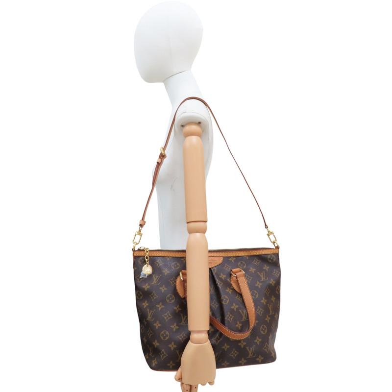 棕色 原花帆布 Palermo PM 兩用包【LOUIS VUITTON LV 路易威登】 M40145-9