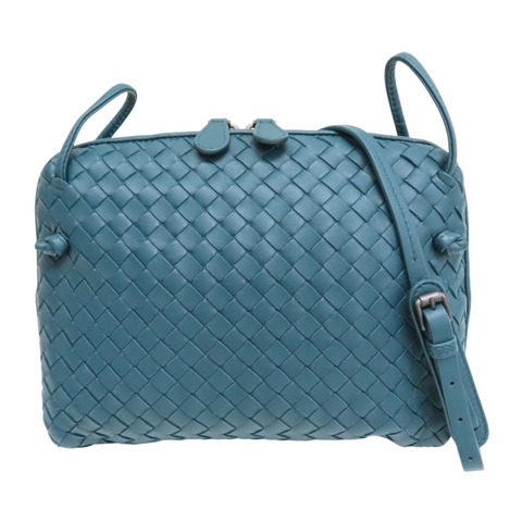 復古藍色 編織羊皮Nodini 斜背包 肩背包【BOTTEGA VENETA BV 寶緹嘉】 245354