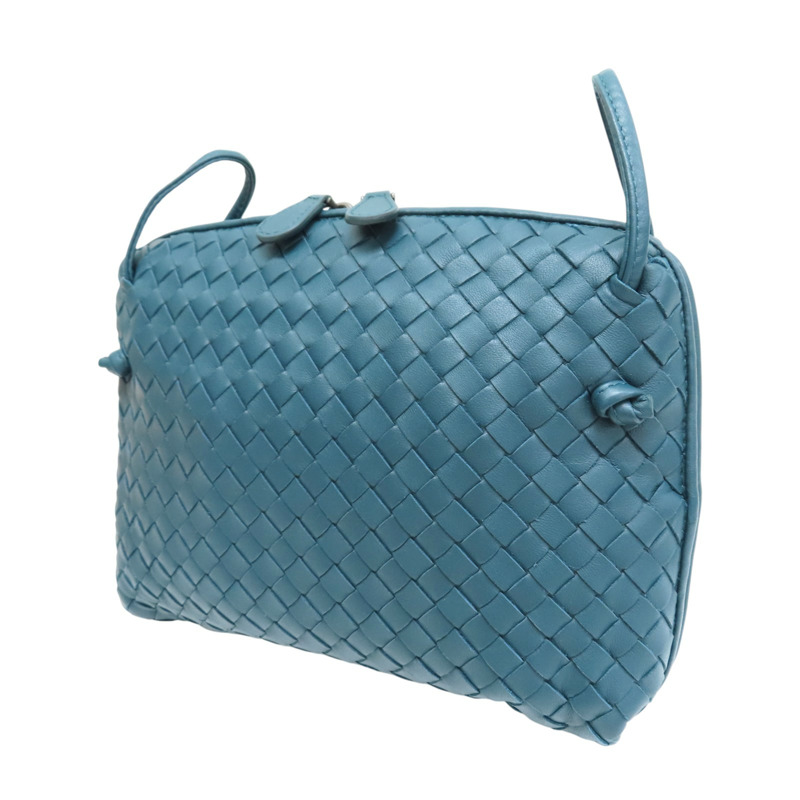 復古藍色 編織羊皮Nodini 斜背包 肩背包【BOTTEGA VENETA BV 寶緹嘉】 245354-2
