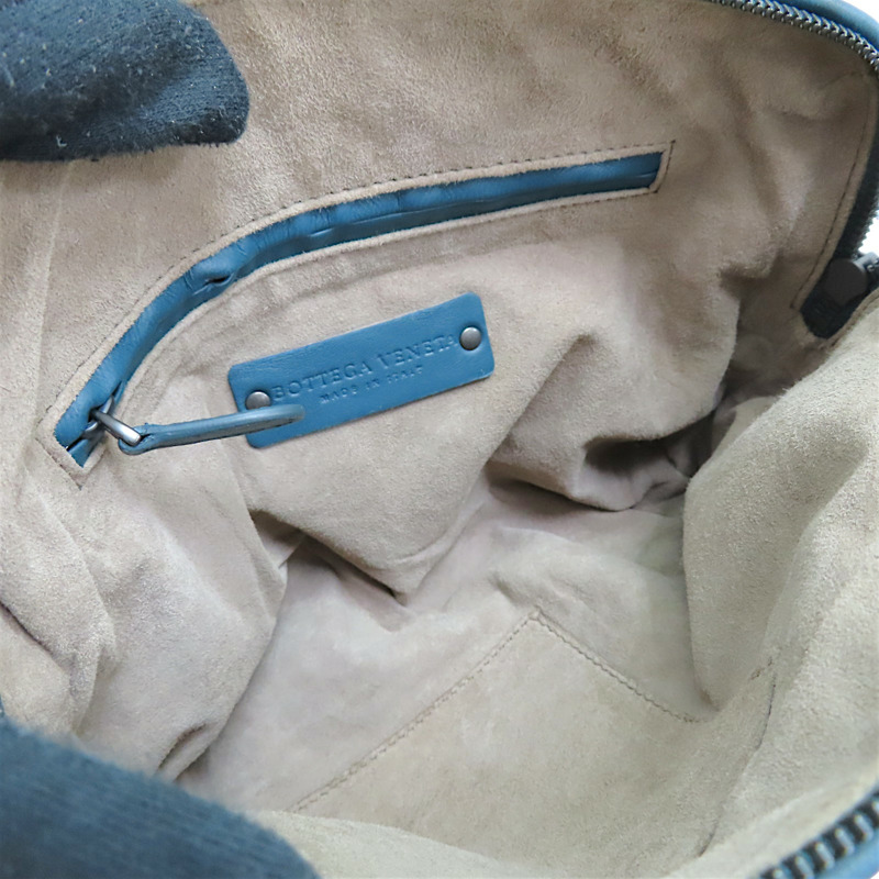 復古藍色 編織羊皮Nodini 斜背包 肩背包【BOTTEGA VENETA BV 寶緹嘉】 245354-5