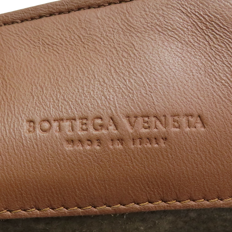 棕色 編織羊皮 Olimpia 肩背包【BOTTEGA VENETA 寶緹嘉】 386498-6