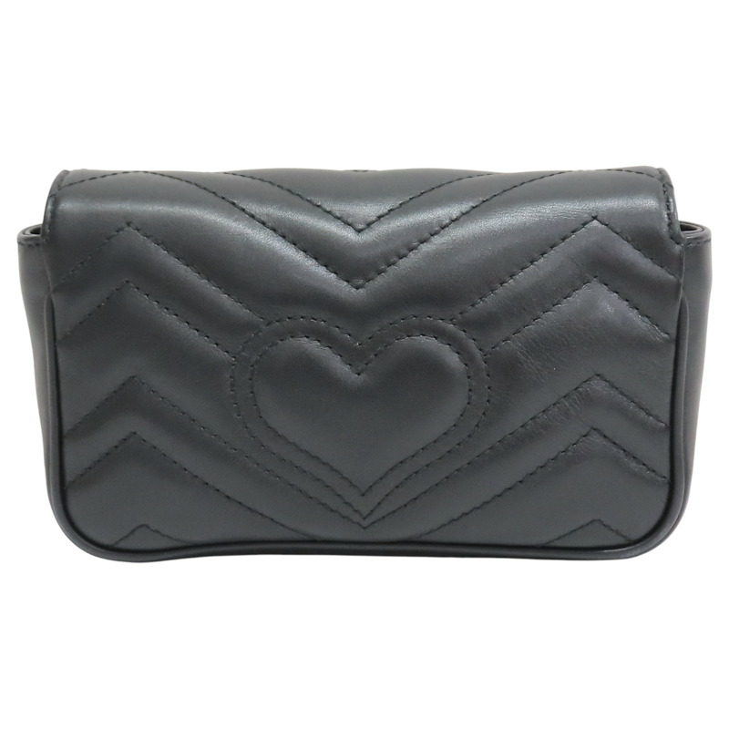 黑色牛皮 Marmont Mini Flap 肩背包 476433【GUCCI 古馳】 476433-1