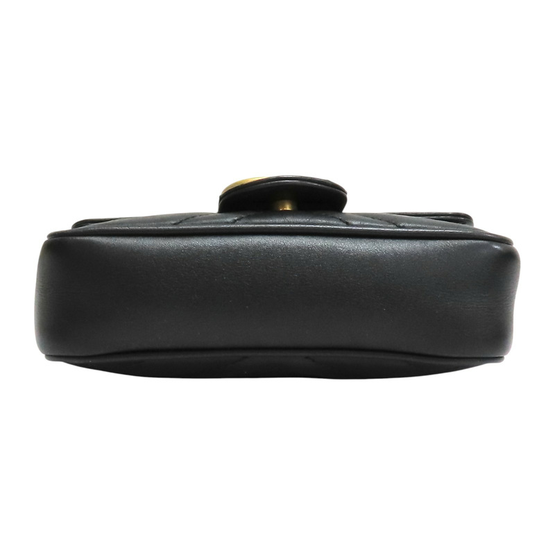 黑色牛皮 Marmont Mini Flap 肩背包 476433【GUCCI 古馳】 476433-3