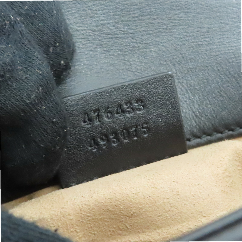 黑色牛皮 Marmont Mini Flap 肩背包 476433【GUCCI 古馳】 476433-7
