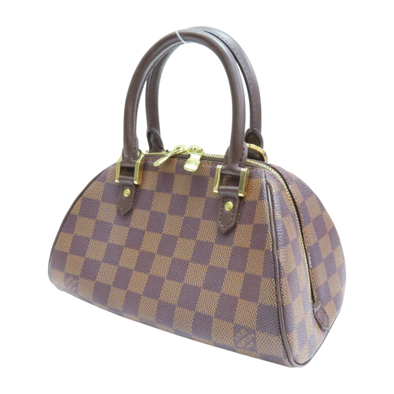 棕色 棋盤格帆布 Rivera Mini 手提包【LOUIS VUITTON LV 路易威登】 N41436-2