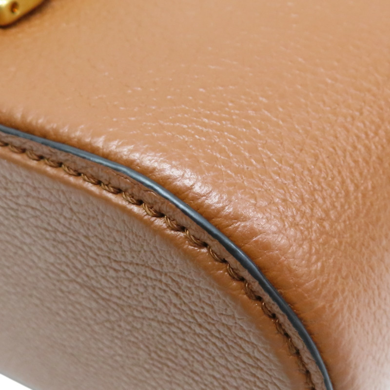 棕色 牛皮 肩背包【Chloe 克羅伊】-8